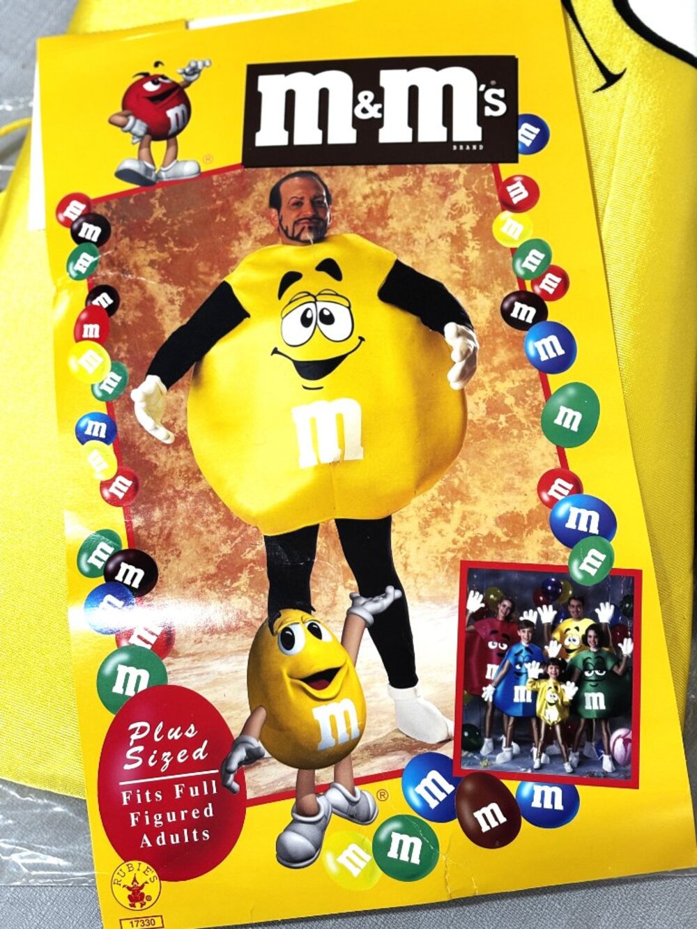 Rubie’s M&M Yellow Candy Adult Plus Size Costume NWT NOS Vintage